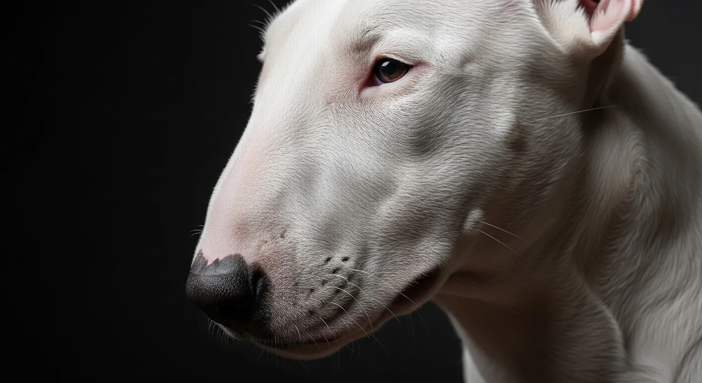 Portrait d’un Bull Terrier blanc